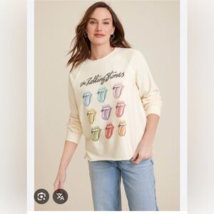 Rolling Stones  White Long Sleeve Shirt